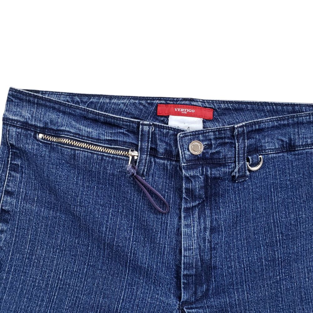 Vintage Vertigo Paris Bootcut Jeans Womens Size 4 Denim France Y2K - Picture 10 of 11
